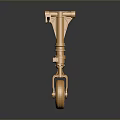 Golden Metallic Spacecraft Landing Gear Component With Wheel Structure For Aerospace