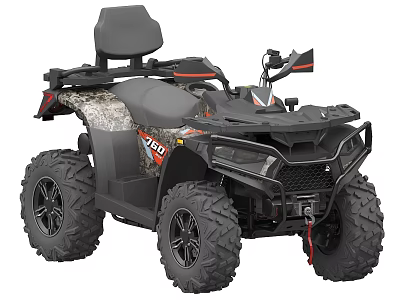 All Terrain Functional Vehicle With Camouflage Design And Large Off Road Tires 3d model