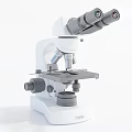 modern microscope 3d model
