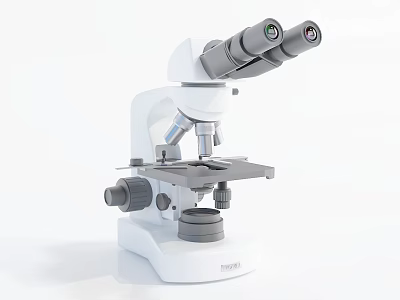 Professional Binocular Microscope Medical Device With Advanced Optics For Laboratory Research Analysis 3d model