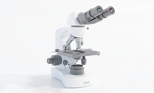 modern microscope 3d model