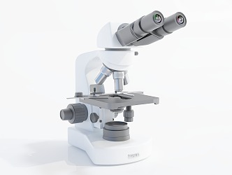 modern microscope 3d model