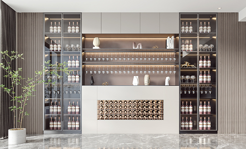 Modern Wine Cabinet 3d model