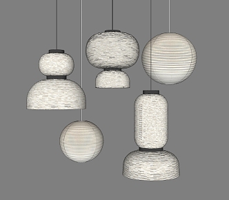 New Chinese Chandelier Lantern Lamps 3d model