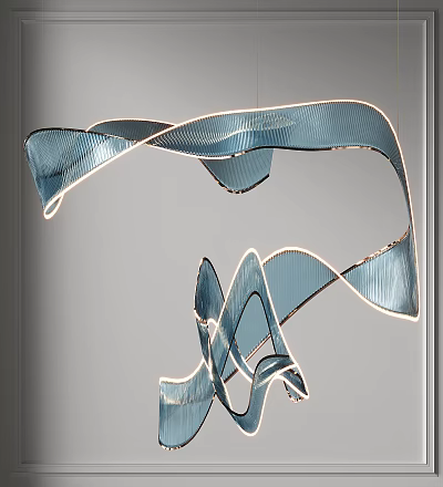 Modern chandelier art chandelier art streamer chandelier creative glass chandelier main lamp lamps 3d model