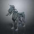 Mechanical Dog Robotic Character With 3D Model Structure And Metal Joint Components 3d model