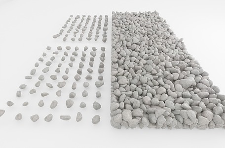 Modern Stone Pebbles Stone Sporty Stone Crushed Stone 3d model