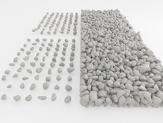 Modern Stone Pebbles Stone Sporty Stone Crushed Stone 3d model