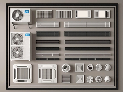 Modern air outlet air conditioning outlet model