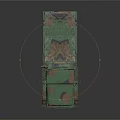 Green Military Utility Truck With Rugged Cargo Bed And Off Road Roof Rack