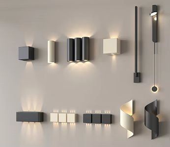 Modern minimalist wall lamp square box wall lamp wall lamp aisle lamp corridor lamp atmosphere lamp 3d model
