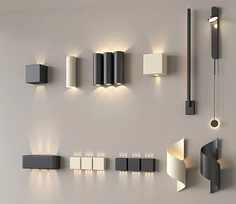 Modern minimalist wall lamp square box wall lamp wall lamp aisle lamp corridor lamp atmosphere lamp 3d model