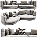 Modern Multi-Person Sofa Sofa Two-Person Sofa Casual Sofa Living Room Sofa Leather Sofa Corner Sofa 3d model