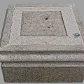 Sturdy Square Stone Pedestal Featuring Layered Design And Textured Surface 3d model