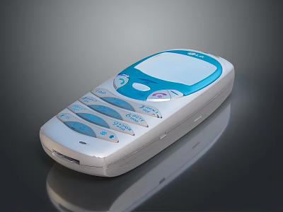 Nokia Flip Design Laptop With White Blue Color And Keyboard Keys 3d model