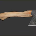 Wooden Handled Axe With Textured Metal Blade And Ergonomic Grip