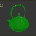 Decorative Patterned Teapot with Blue Handle Daily Use Electrical Appliance Elegant Home Kitchen Design