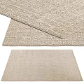 Soft Beige Square Rug With Woven Texture For Modern Home Decor