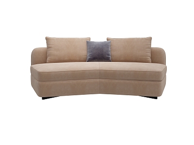 Modern double sofa 2-seat armless sofa model