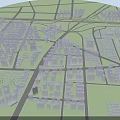 Urban Building Complex 3D Model Featuring High Rise Buildings And Road Layout