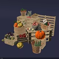 Pumpkin Themed Decorative Light Display On Wooden Crate For Festive Ambiance