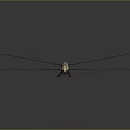 Modern Helicopter With Aerodynamic Design Long Rotors And Yellow Accent