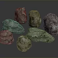 Rock Block Rock Block Rock Specimen Boulder Big Stone Block Rock Stratum Rock Stratum Rock Stratum Rock 3d model