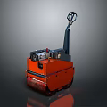 Small Orange Heavy Duty Construction Road Roller With Handle And Roller Drum