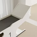 White Sports Training Equipment Table With Black Top And Number 1 In Bright Room With Window