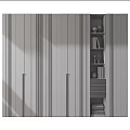 Modern Living Room Storage Shelf Unit With Books And Decorative Items