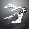 Industrial Robotic Claw With Metal Jointed Arms And Adjustable Gripping Components