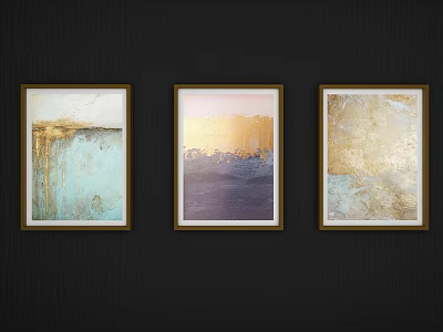 modern abstract painting decorative painting 3d model