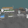 Advanced Hydroponic Agricultural Facility With Vertical Racks Circular Beds And Green Plants