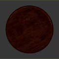 Classic Mahogany Round Table With Carved Legs And Vintage Decorative Design