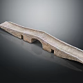 Stone Arch Bridge Structure With Textured Surface Multiple Arches And Smooth Reflection