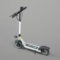 White Electric Scooter With Modern Design Lightweight Frame And Durable Wheels