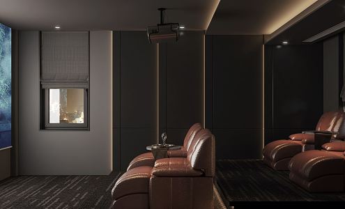 modern video room 3d model