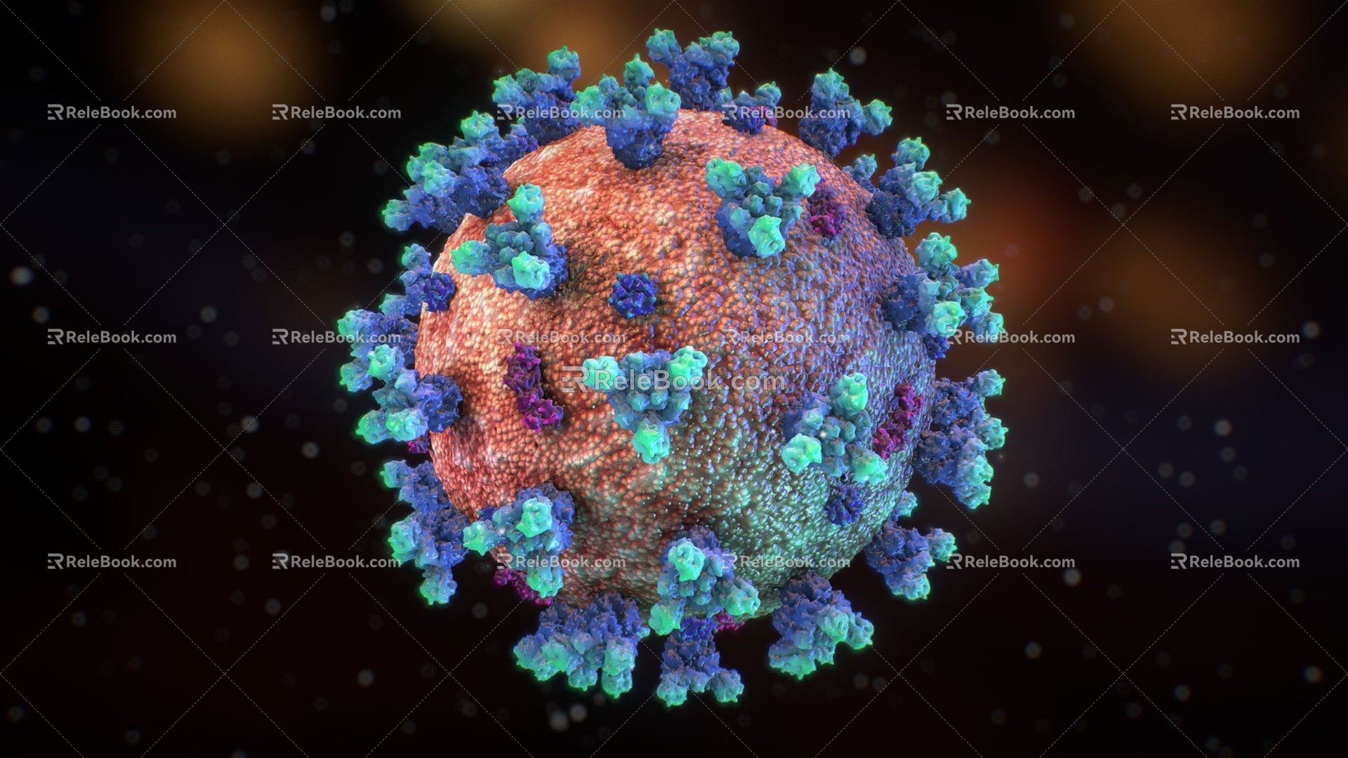 Modern virus Coronavirus 3d model