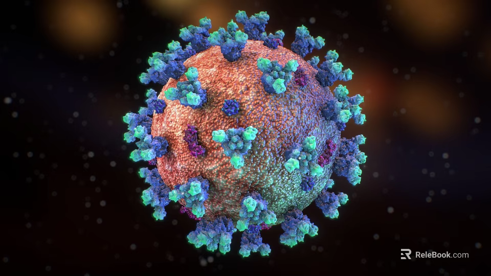Medical Device For Virus Structure Research Using 3D Rendering Technology 3d model 