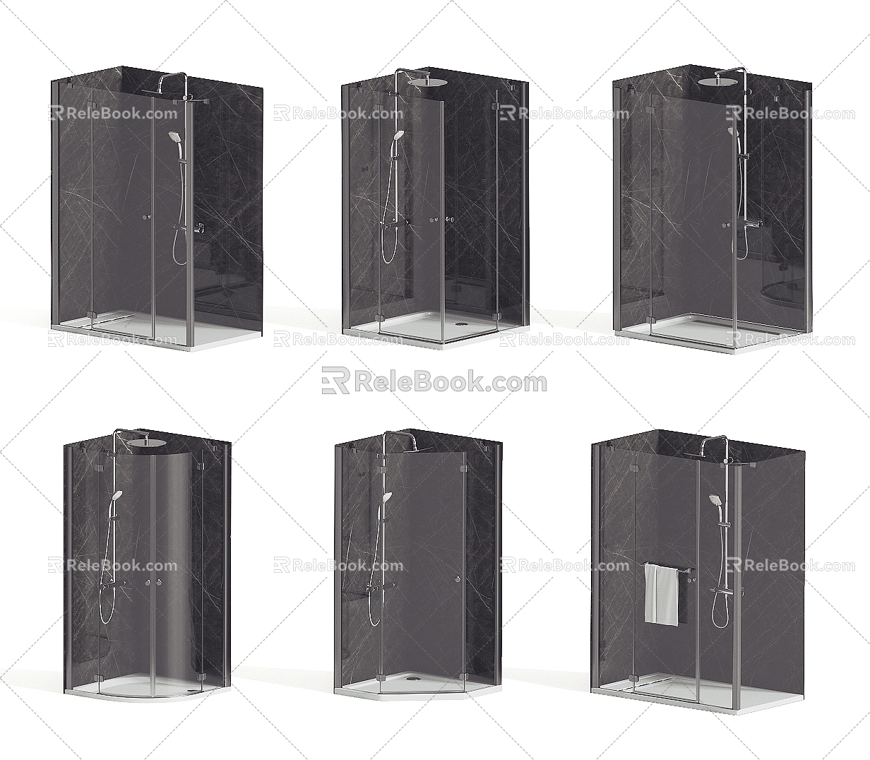 Modern shower room 3d model