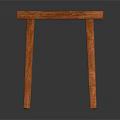 Simple Solid Brown Wooden Table Design With Rectangular Top And Four Legs