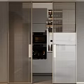 Modern Sliding Doors For Open Kitchen Interior With Glass Frames And Sleek Design