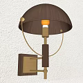 Modern Wall Lamp Design With Wooden Shade And Metal Frame Accents