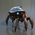 Mechanical crab machine crab robot intelligent machine science fiction robot future high-tech low face number low model simple model film and television level super realistic 3d model