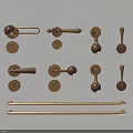 Elegant Brass And Wooden Handles For Home Furniture With Various Designs