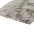 Square Fluffy Light Gray Rug with Soft Furry Texture for Cozy Home Decor