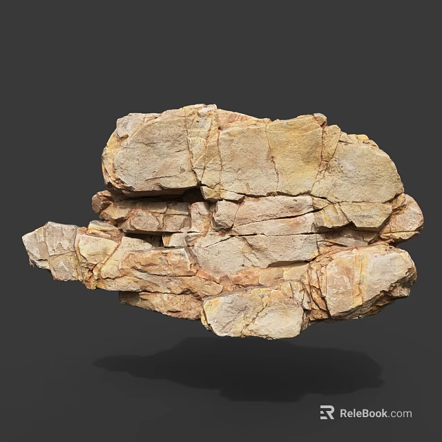 Natural Wood Stone With Layered Texture For Interior Decorative Wall And Design 3d model 
