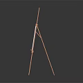 Three Wooden Easels Furniture with One Painting and Two Empty Canvases in Modern Interior Setup