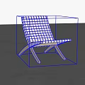 Modern Minimalist Lounge Chair with White Woven Seat and Light Wooden Frame in Clean Setting
