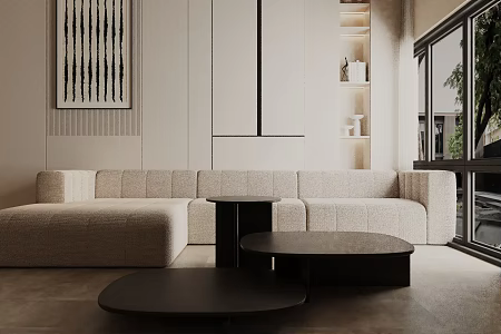 Three-seat sofa 3d model